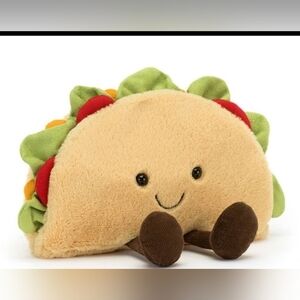 Jellycat RETIRED RARE Amuseables Taco Soft Plush Stuffed Toy Figure NWT
